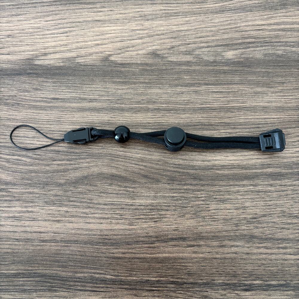 Black Wrist Strap - Adjustable - Quick Release - For Flashlight, Camera, Phone